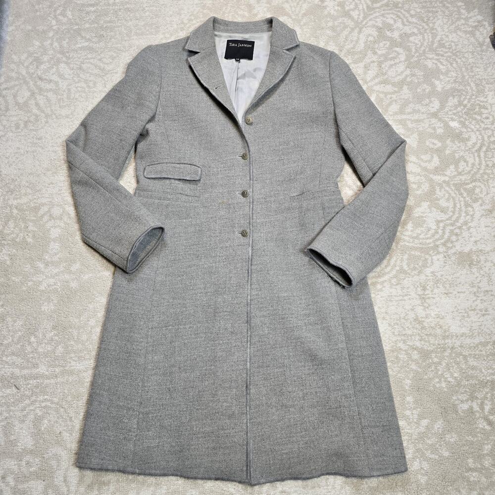 Tara Jarmon - Women's Grey Trenchcoat - Size 38 - Pre-owned See All Pictures